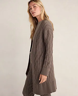 Ann Taylor Haven Well Within Organic Cotton Cashmere Cable Cardigan sold by Ann Taylor product image thumbnail 2
