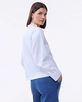 Ann Taylor Ruffle Button Down Shirt sold by Ann Taylor product image thumbnail 2