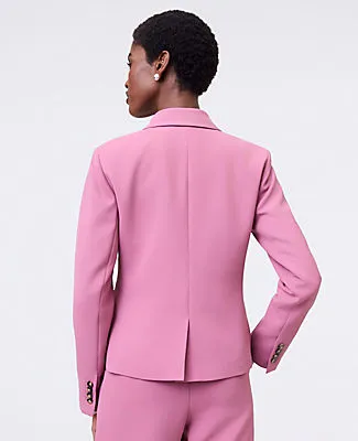 Ann Taylor The Shorter One Button Blazer in Fluid Crepe sold by Ann Taylor product image thumbnail 2