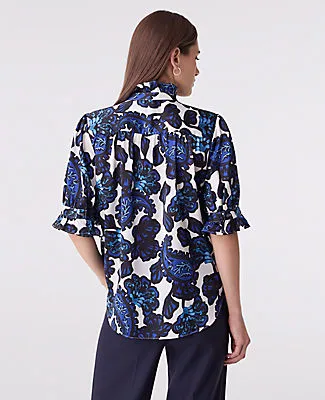 Ann Taylor Floral Ruffle Collar Shirt sold by Ann Taylor product image thumbnail 2