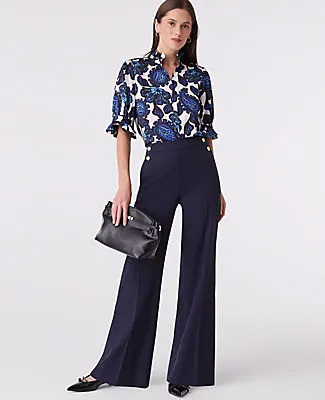Ann Taylor Floral Ruffle Collar Shirt sold by Ann Taylor product image thumbnail 3