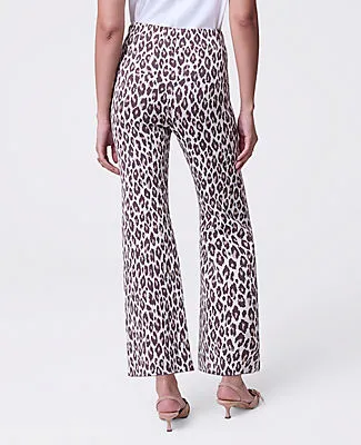 Ann Taylor The Flare Sweater Pant in Animal Print sold by Ann Taylor product image thumbnail 3