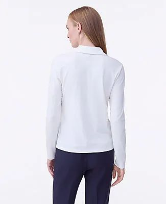 Ann Taylor Split Neck Button Down Shirt sold by Ann Taylor product image thumbnail 2