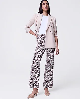 Ann Taylor The Flare Sweater Pant in Animal Print sold by Ann Taylor