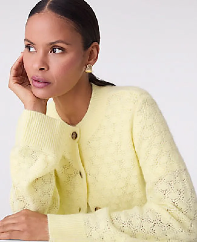 Ann Taylor Honeycomb Stitch Cardigan sold by Ann Taylor