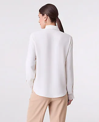 Ann Taylor Modern Tie Neck Blouse sold by Ann Taylor product image thumbnail 2