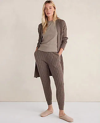 Ann Taylor Haven Well Within Organic Cotton Cashmere Cable Joggers sold by Ann Taylor product image thumbnail 3