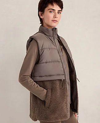 Ann Taylor Haven Well Within Sherpa Puffer Vest sold by Ann Taylor product image thumbnail 3