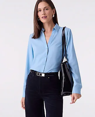Ann Taylor Satin Essential Shirt sold by Ann Taylor product image thumbnail 3
