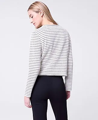 Ann Taylor Weekend Collection Striped Knit Jacket sold by Ann Taylor product image thumbnail 2