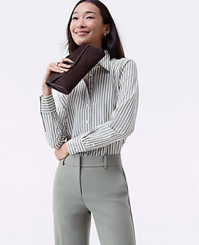 Ann Taylor Striped Relaxed Perfect Shirt sold by Ann Taylor