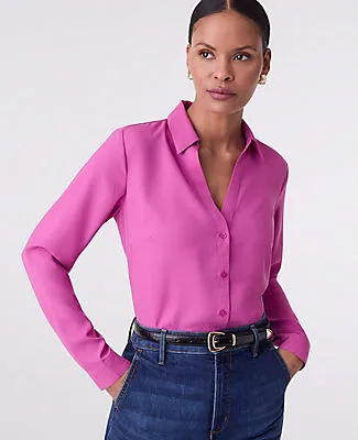 Ann Taylor Satin Essential Shirt sold by Ann Taylor