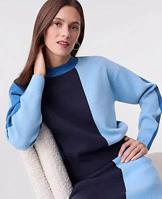 Ann Taylor Petite Colorblock Crew Neck Sweater sold by Ann Taylor product image thumbnail 3