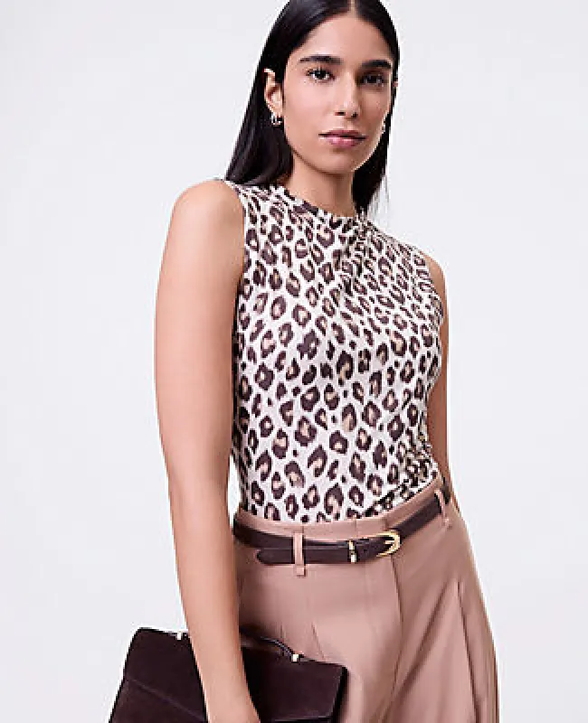 Ann Taylor Animal Print Knit Shell Top sold by Ann Taylor