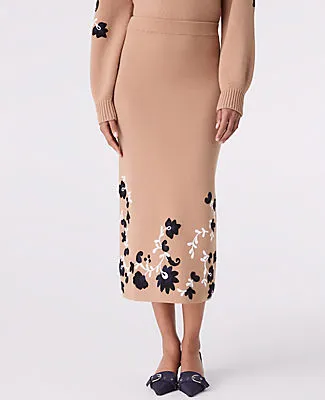 Ann Taylor Petite Floral Jacquard Sweater Skirt sold by Ann Taylor product image thumbnail 2
