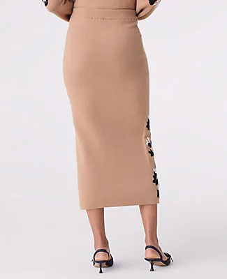 Ann Taylor Petite Floral Jacquard Sweater Skirt sold by Ann Taylor product image thumbnail 3