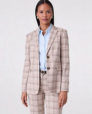 Ann Taylor The Greenwich Blazer in Plaid sold by Ann Taylor product image thumbnail 3