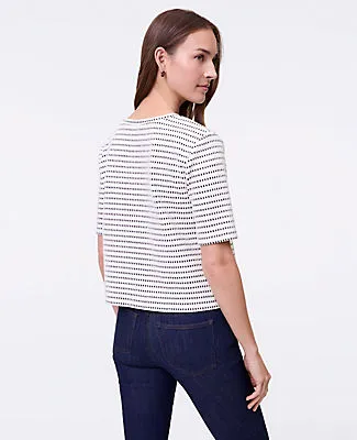 Ann Taylor Weekend Collection Striped Crew Neck Top sold by Ann Taylor product image thumbnail 2