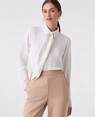 Ann Taylor Petite Modern Tie Neck Blouse sold by Ann Taylor product image thumbnail 3