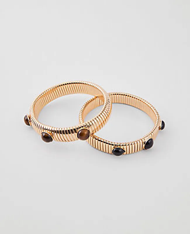 Ann Taylor Metal Gem Stretch Bracelet Set sold by Ann Taylor