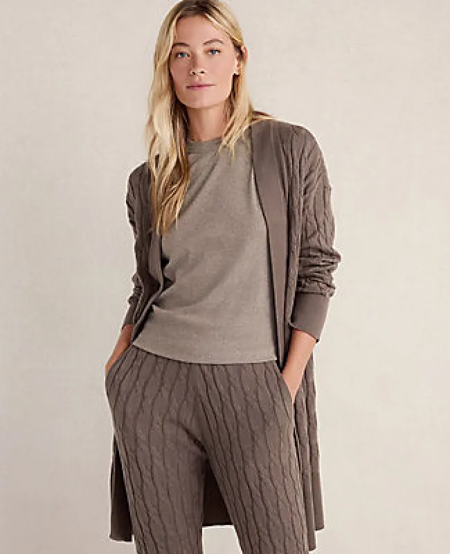 Ann Taylor Haven Well Within Organic Cotton Cashmere Cable Cardigan sold by Ann Taylor