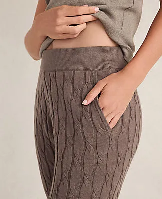 Ann Taylor Haven Well Within Organic Cotton Cashmere Cable Joggers sold by Ann Taylor product image thumbnail 2
