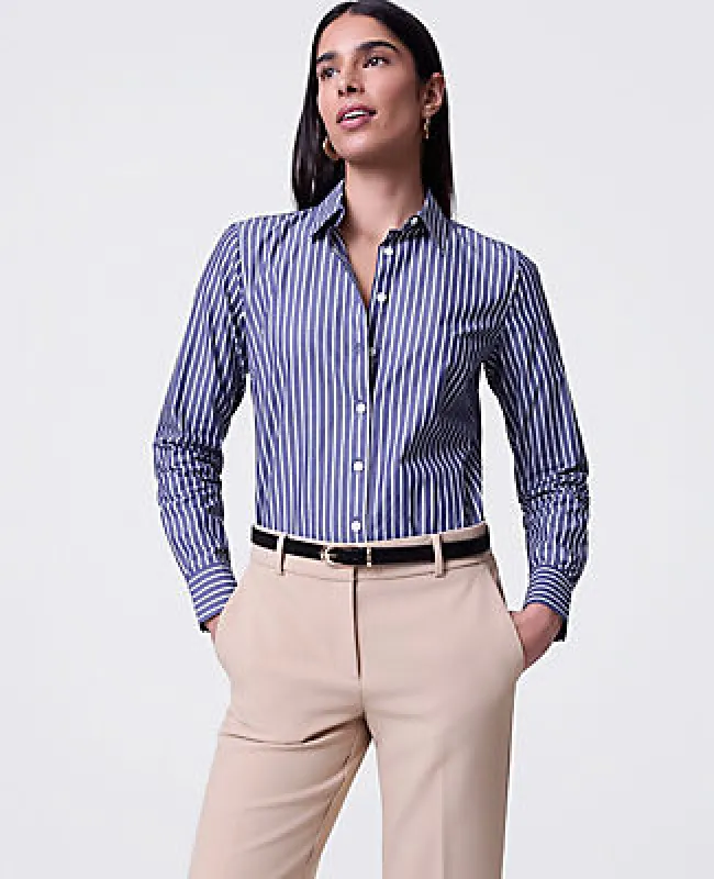 Ann Taylor Striped Perfect Shirt sold by Ann Taylor