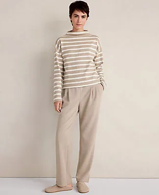 Ann Taylor Haven Well Within Organic Cotton Funnel Neck Striped Pullover sold by Ann Taylor product image thumbnail 3