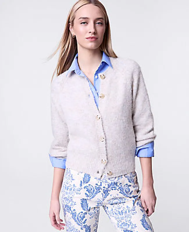 Ann Taylor Weekend Collection Cozy Crew Neck Cardigan sold by Ann Taylor