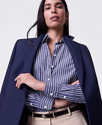 Ann Taylor Striped Perfect Shirt sold by Ann Taylor product image thumbnail 3