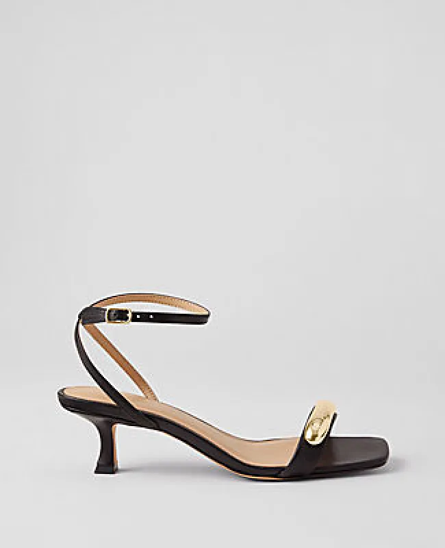 Ann Taylor Embellished Ankle Wrap Heeled Sandals sold by Ann Taylor