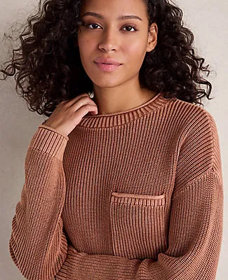 Ann Taylor Haven Well Wthin Cotton Shaker Stitch Pocket Crewneck sold by Ann Taylor product image thumbnail 2