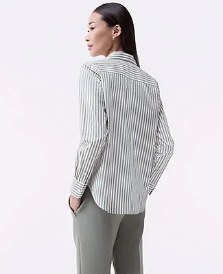 Ann Taylor Striped Relaxed Perfect Shirt sold by Ann Taylor product image thumbnail 2