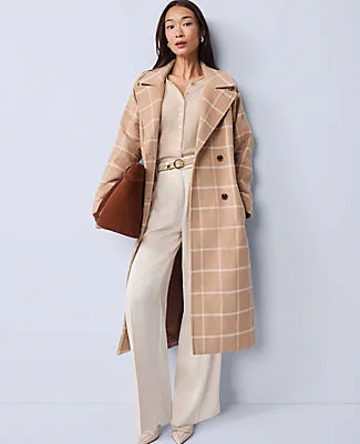 Ann Taylor Windowpane Belted Coat sold by Ann Taylor product image thumbnail 2