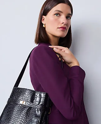 Ann Taylor The Petite Fitted Long Blazer in Fluid Crepe sold by Ann Taylor product image thumbnail 5