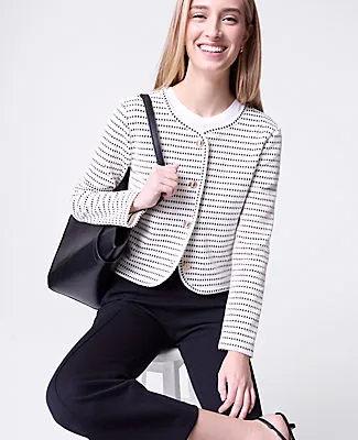Ann Taylor Weekend Collection Striped Knit Jacket sold by Ann Taylor product image thumbnail 3