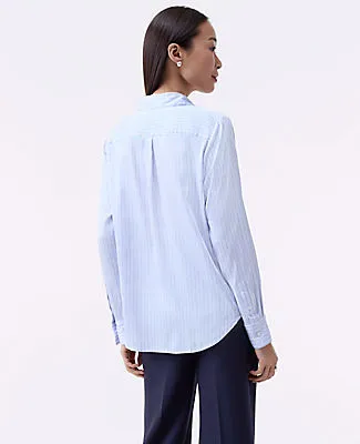 Ann Taylor Striped Relaxed Perfect Shirt sold by Ann Taylor product image thumbnail 2