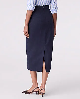 Ann Taylor Petite Button Column Midi Skirt sold by Ann Taylor product image thumbnail 3