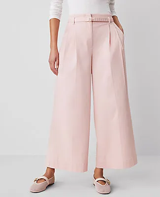 Ann Taylor Weekend Collection Belted Wide Leg Ankle Pant sold by Ann Taylor product image thumbnail 2