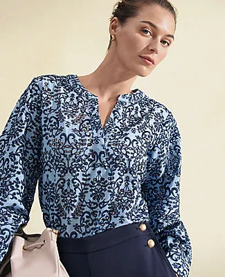 Ann Taylor Petite Embroidered Floral Blouse sold by Ann Taylor product image thumbnail 4