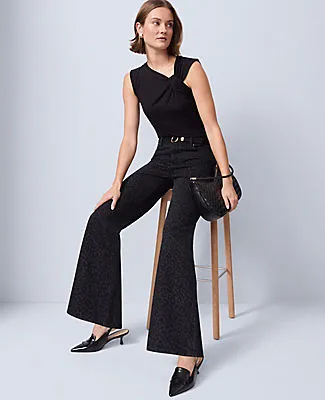 Ann Taylor The Petite Wide-Leg Jean in Animal Print sold by Ann Taylor