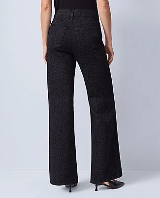 Ann Taylor The Petite Wide-Leg Jean in Animal Print sold by Ann Taylor product image thumbnail 3