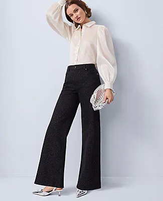 Ann Taylor The Petite Wide-Leg Jean in Animal Print sold by Ann Taylor product image thumbnail 4