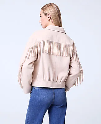 Ann Taylor Petite Weekend Collection Fringe Bomber Jacket sold by Ann Taylor product image thumbnail 2