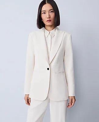 Ann Taylor The Petite Belted Fitted Long Blazer in Crepe sold by Ann Taylor product image thumbnail 3