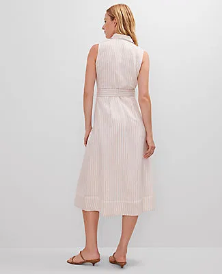 Ann Taylor Striped Flare Midi Shirtdress sold by Ann Taylor product image thumbnail 2