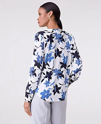 Ann Taylor Floral Pleat Front Top sold by Ann Taylor product image thumbnail 2