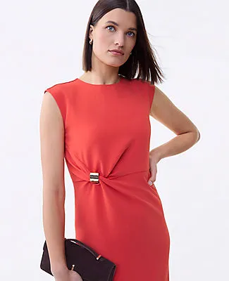 Ann Taylor Crepe Twist Sheath Dress sold by Ann Taylor product image thumbnail 3