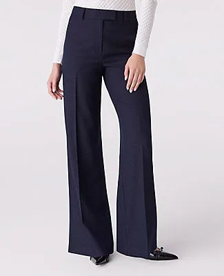Ann Taylor The Petite Dotted Wide-Leg Flare Trouser sold by Ann Taylor product image thumbnail 2