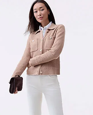 Ann Taylor Collared Sweater Jacket sold by Ann Taylor